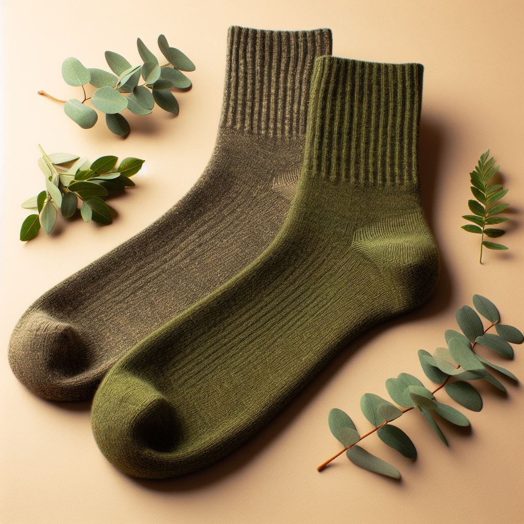 Custom socks for summer with earthy tones like olive green.