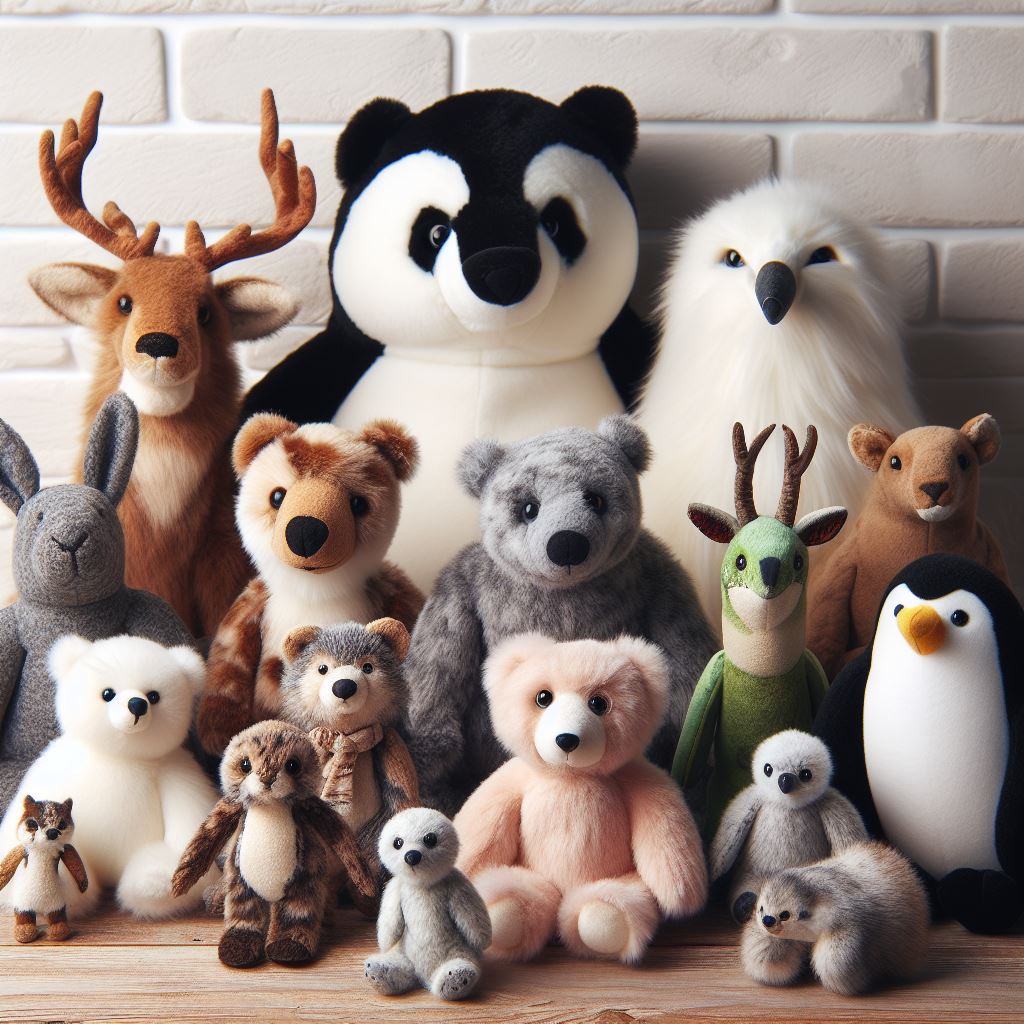 A delightful collection of custom stuffed animals – because every creation by EverLighten tells a unique, huggable story.