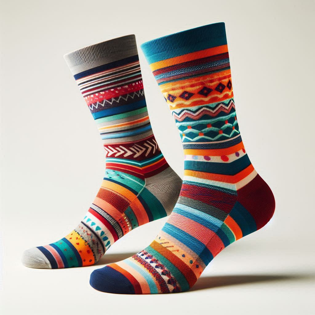 Colorful compression custom socks.