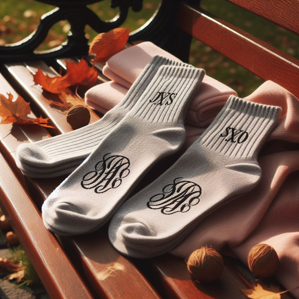 Personalized socks with monograms by EverLighten.