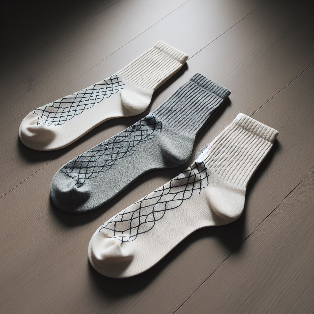 Custom socks made by EverLighten with Minimalist and Modern Aesthetics.