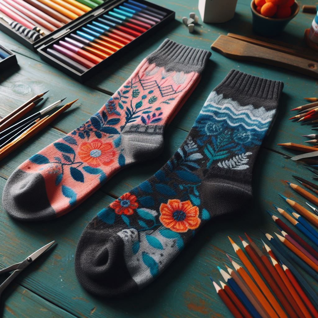 Custom socks made by EverLighten. They are inspired by artists and designers.