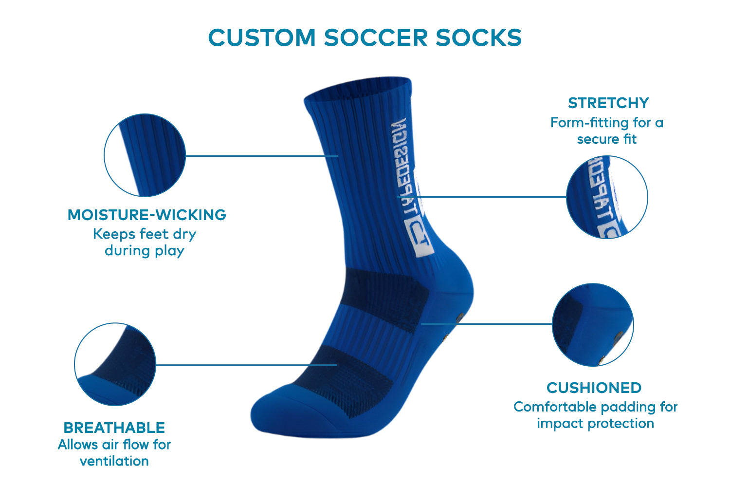 product description for Rugby Ball Socks