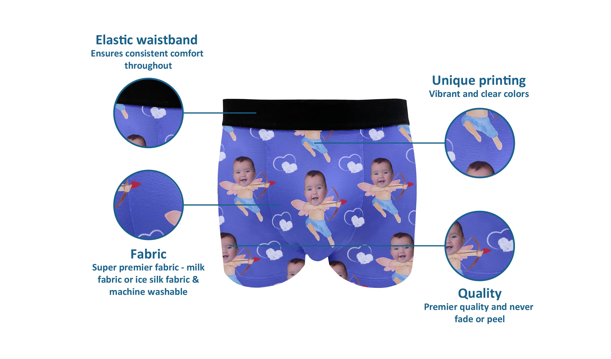 custom baby face boxer shorts