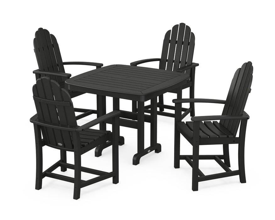 classic adirondack 5 piece dining set polywood