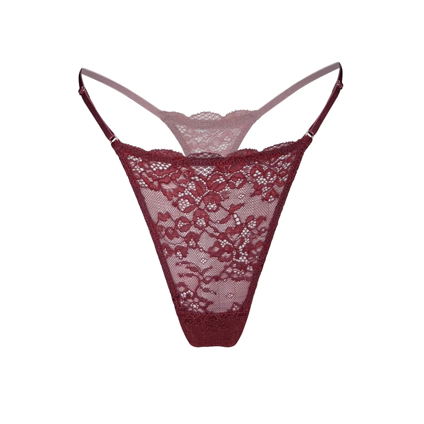 Wild Lace Micro-G Thong Velvet - Monique Morin Lingerie