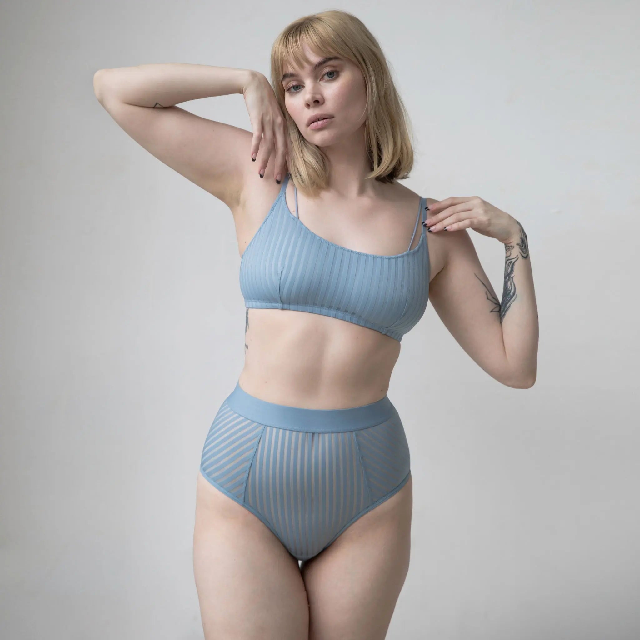 Monique Morin Lingerie - bralette - Women's - Striped Microfiber