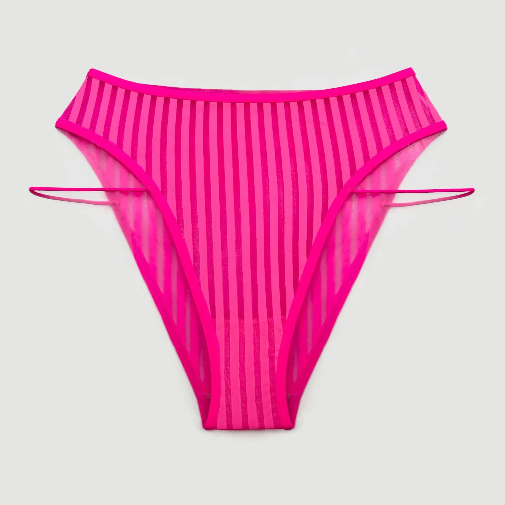 Jenni Striped Hipster Underwear (Medium, Pink Stripe) at