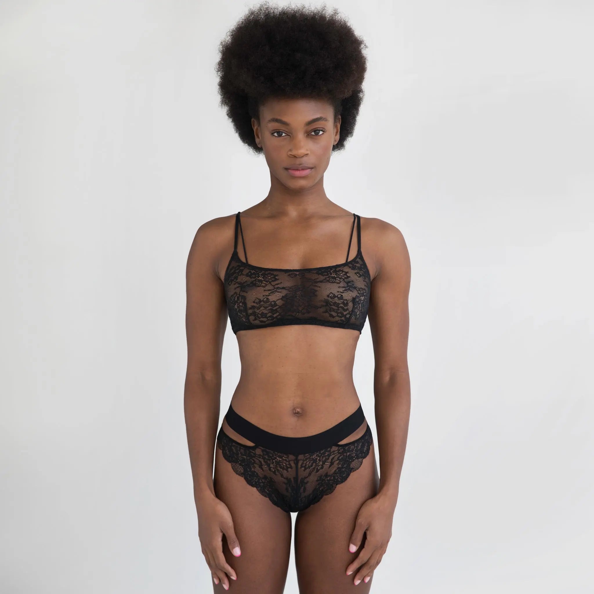 Wild Remix Bralette Black, Monique Morin Lingerie