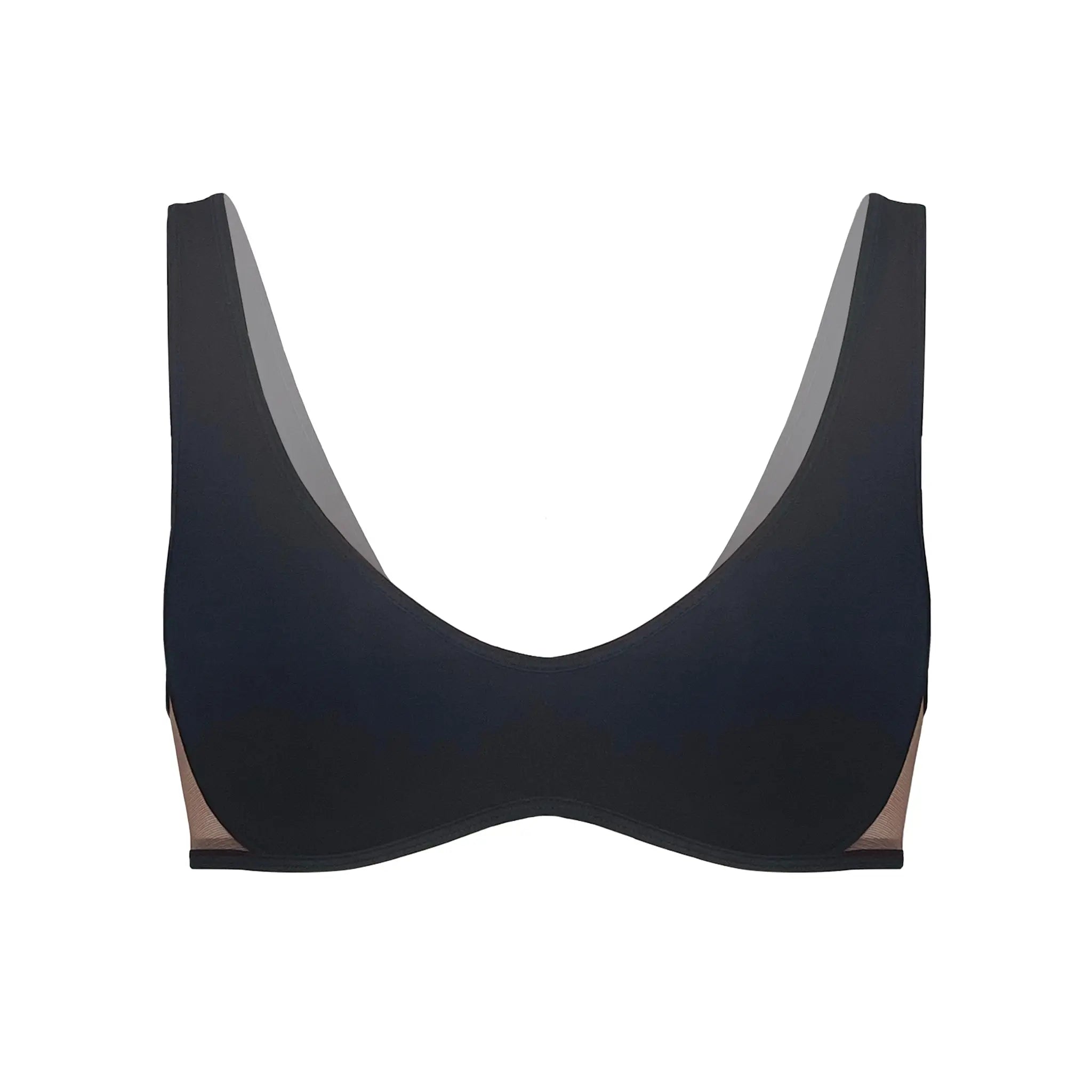 Skins Scoop Neck Bra - Black