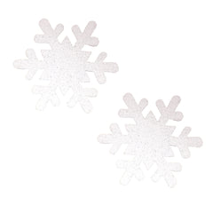 Super Sparkle White Chunky Glitter Snowflake Pasties