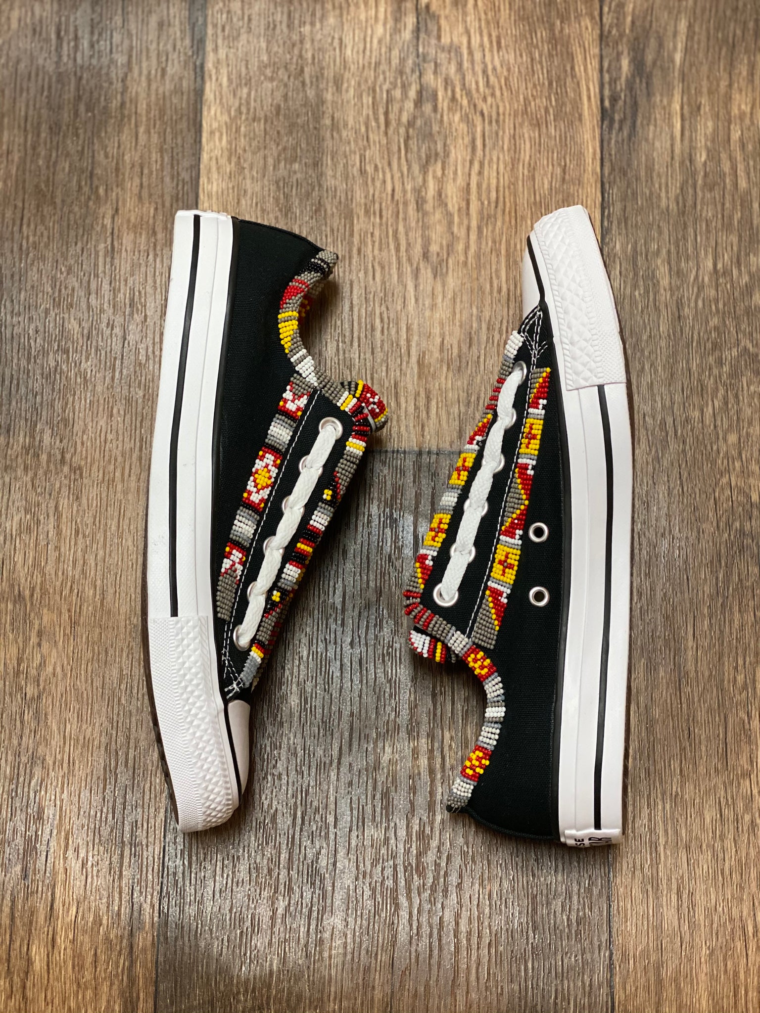 Custom Beaded Converse Shoes- Clara Style – Spotted-Elk Collective