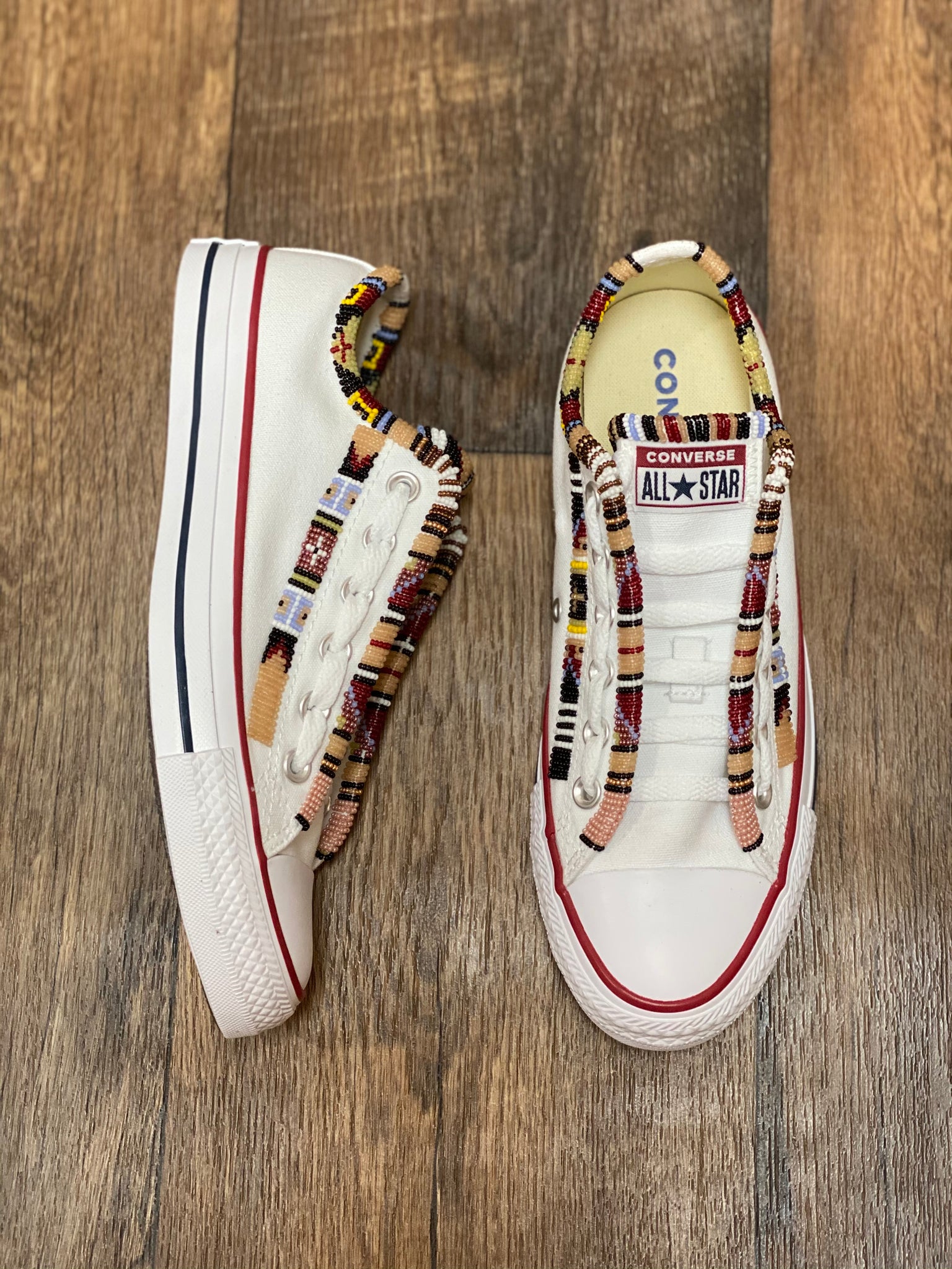 Custom Beaded Converse Shoes- Clara Style – Spotted-Elk Collective