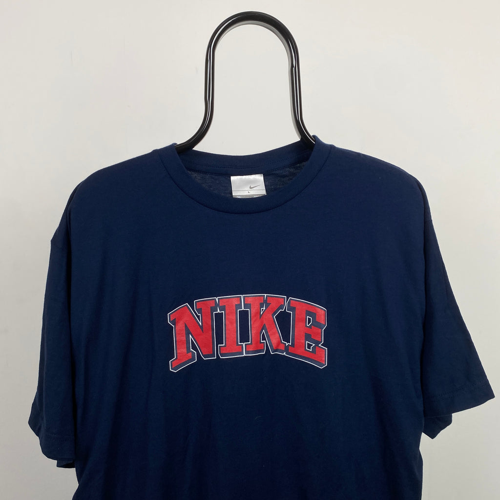 Vintage Nike Women's Sports Bra T-Shirt Blue Large – Clout Closet