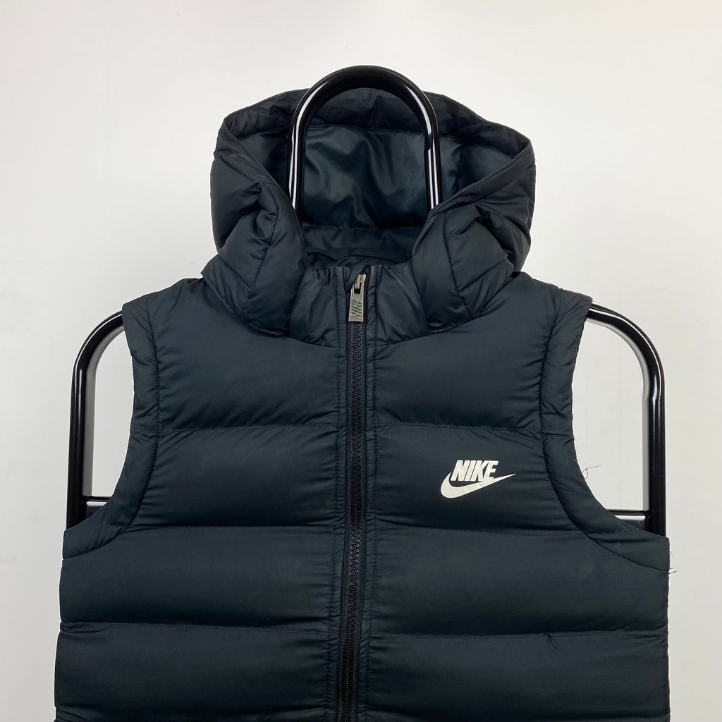 nike black puffer gilet