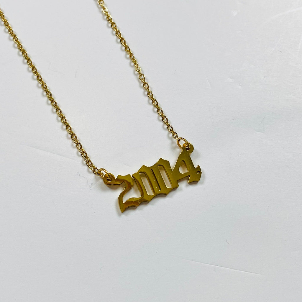 2000 Birth Year Necklace Chain Gold – Clout Closet
