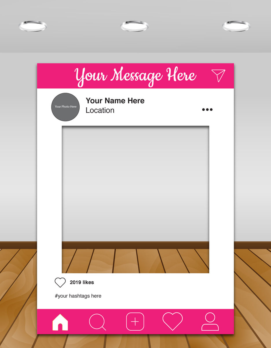 Pink InstaFrames- Selfie Frame or Instagram Photo Prop Frame ...