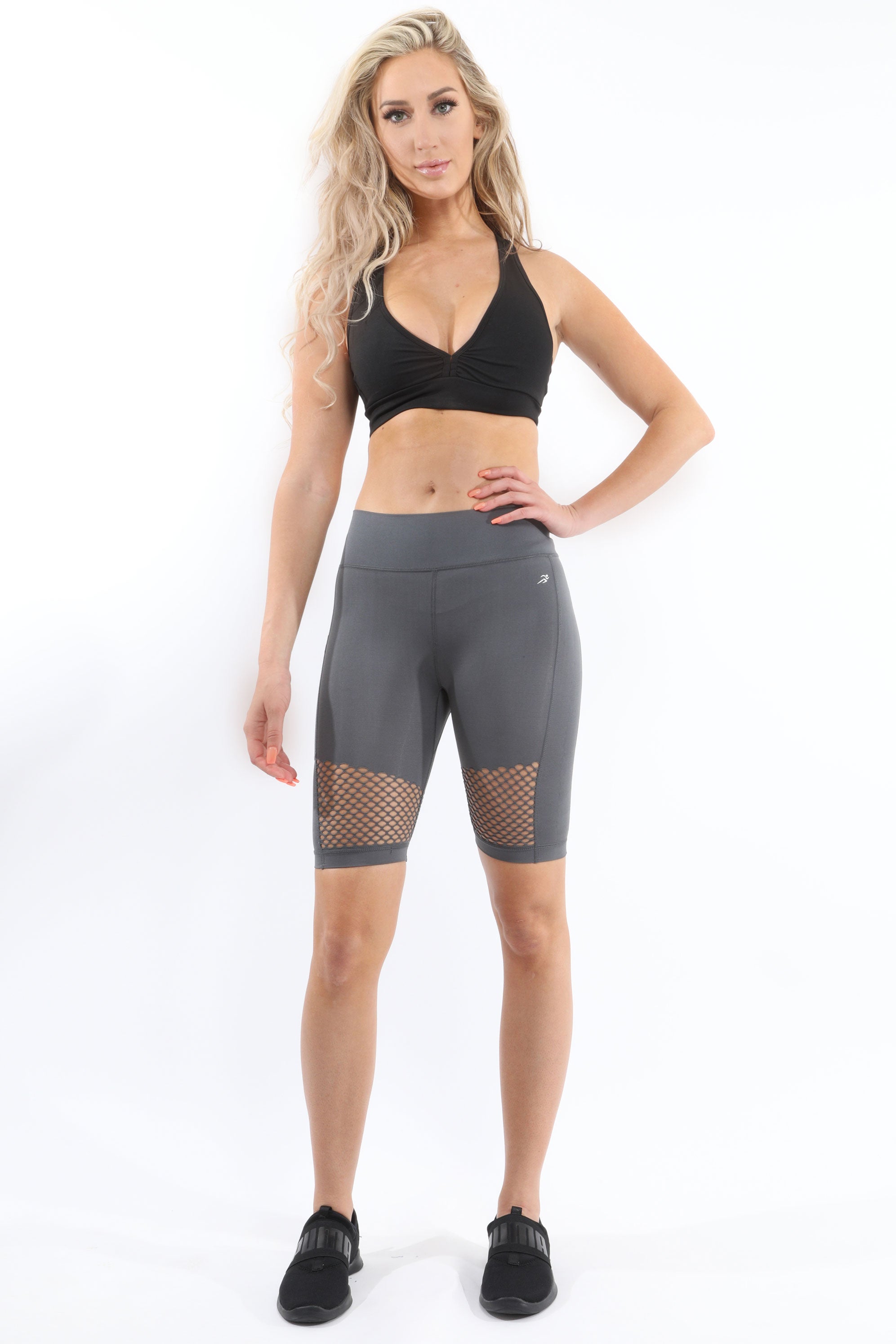 Malibu Seamless Activewear Shorts - Grey