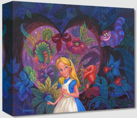 Jim Warren Alice's Grand Entrance - From Disney Alice in Wonderland  Hand-Embellished Giclee on Canvas Disney Fine Art