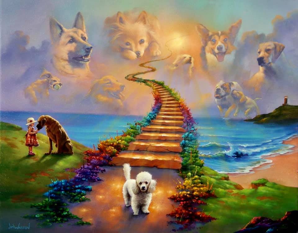 All Dogs Go to Heaven by Jim Warren – Michael Godard Art Gallery