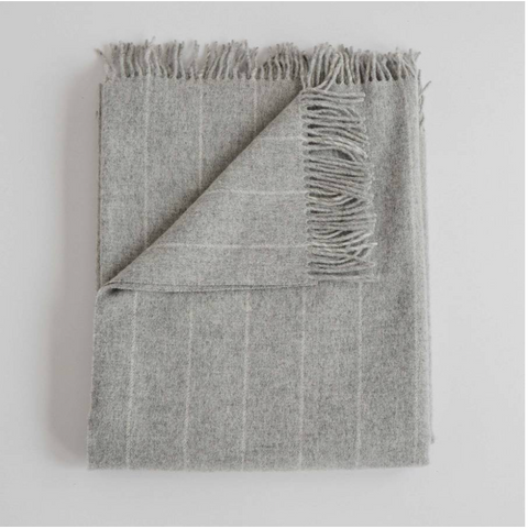 Fog-gray--pinstripe-wool-throw-blanket-nomad-home