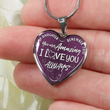 To My Daughter: You Are Amazing - New Colors - Heart Necklace (EO)