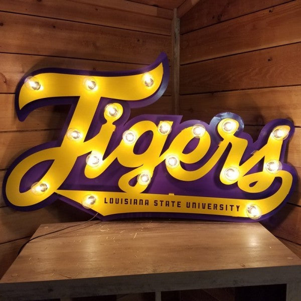 Gameday Ironworks Lsu 3d Lit Sign Sweet Swine O Mine 6578