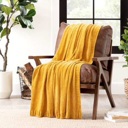 Bee & Willow™ Chenille Fringe Throw Blanket in Coconut Milk, 1 ct - Fred  Meyer