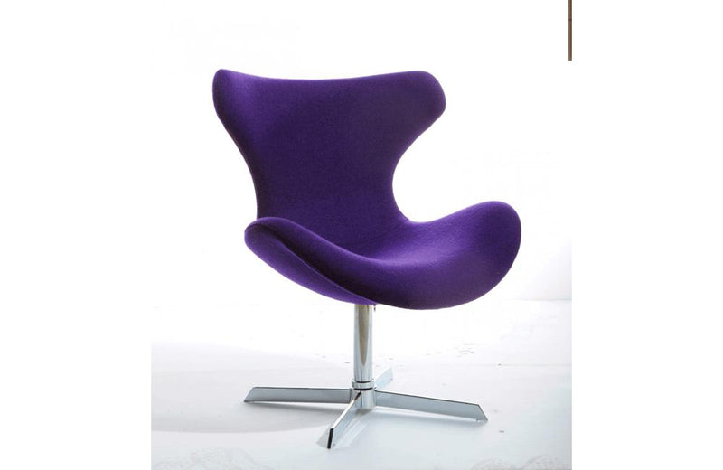 Aludra Modern Fabric Lounge Chair Purple