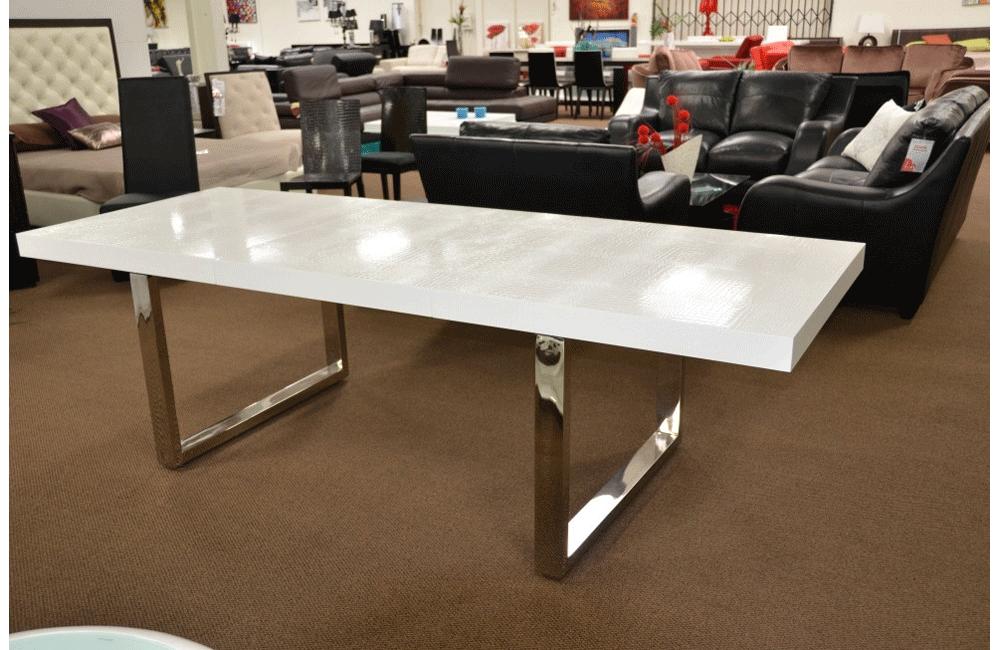 Large White Lacquer Dining Room Table