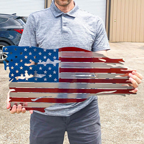 Distressed American Flag Wall Art