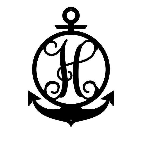 The Perfect Anchor Initial Monogram for Nautical Loving Families ...