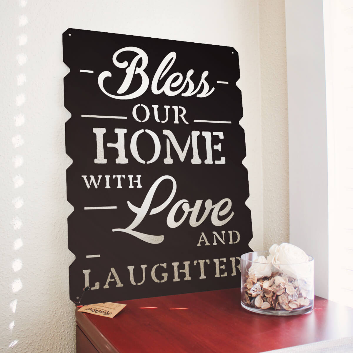 Bless Our Home Wall Art - Black - 18x24