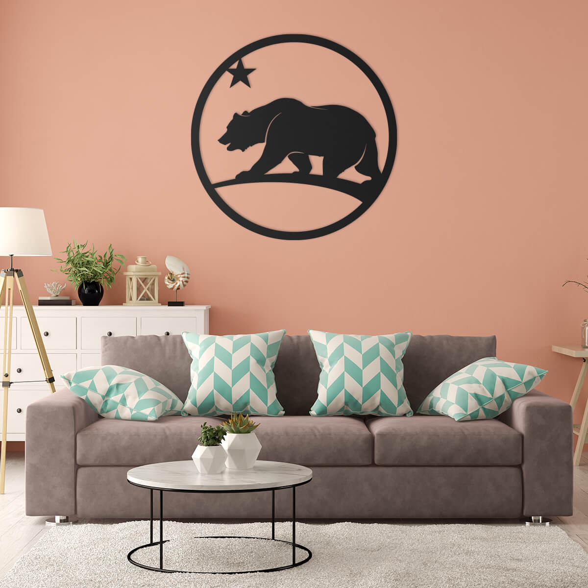 California Sun Wall Art - Black - 14