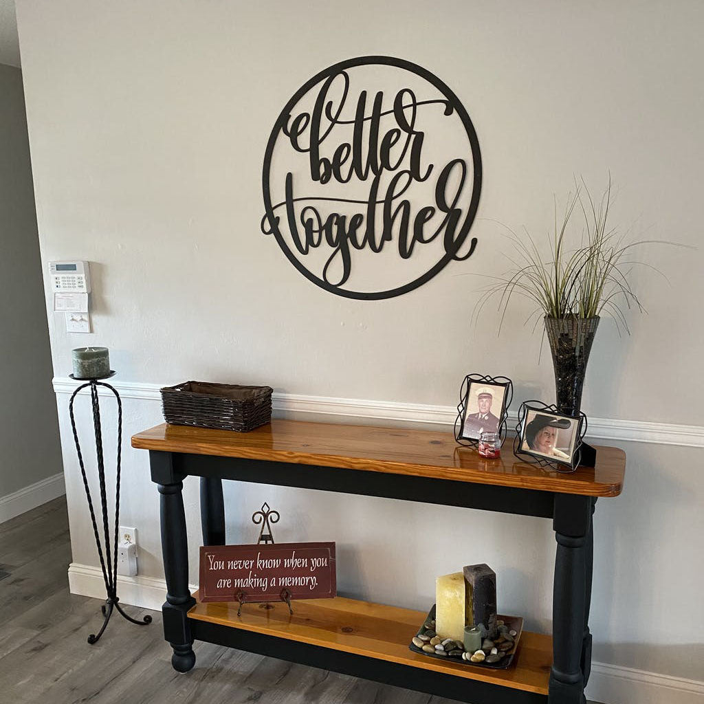 Better Together Wall Sign - Black - 14