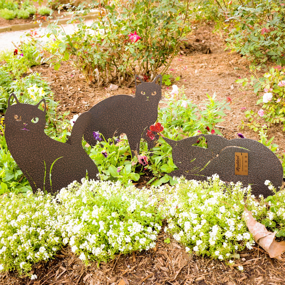 Garden Art - Cats 3 Pack 2nd Ed - Black - Assorted