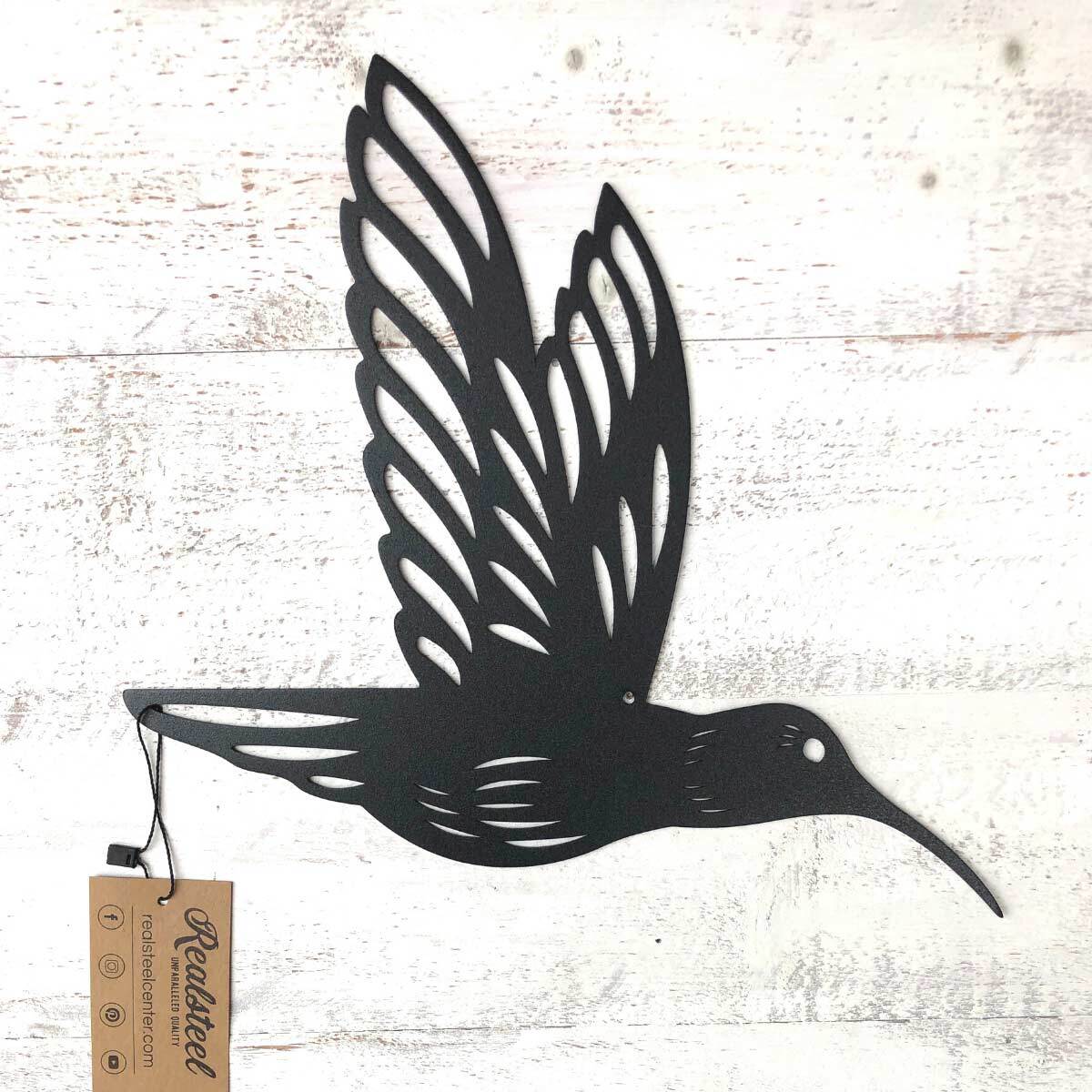 Humming Bird Wall Art - Black - 6x9