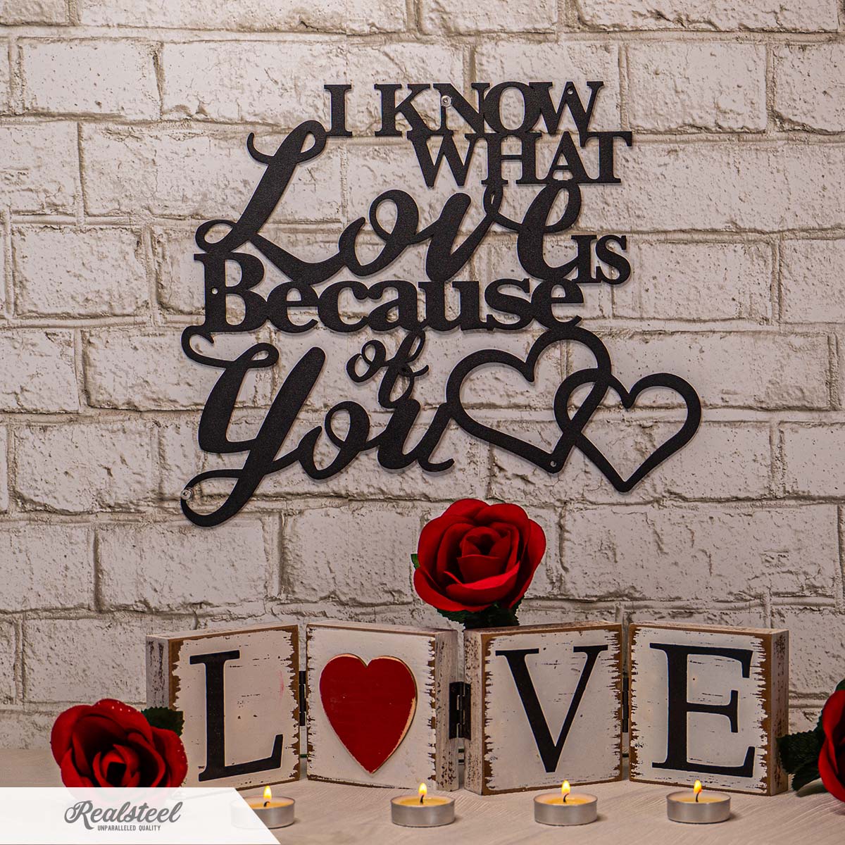 I Know What Love Is Wall Art - Black - 12x14