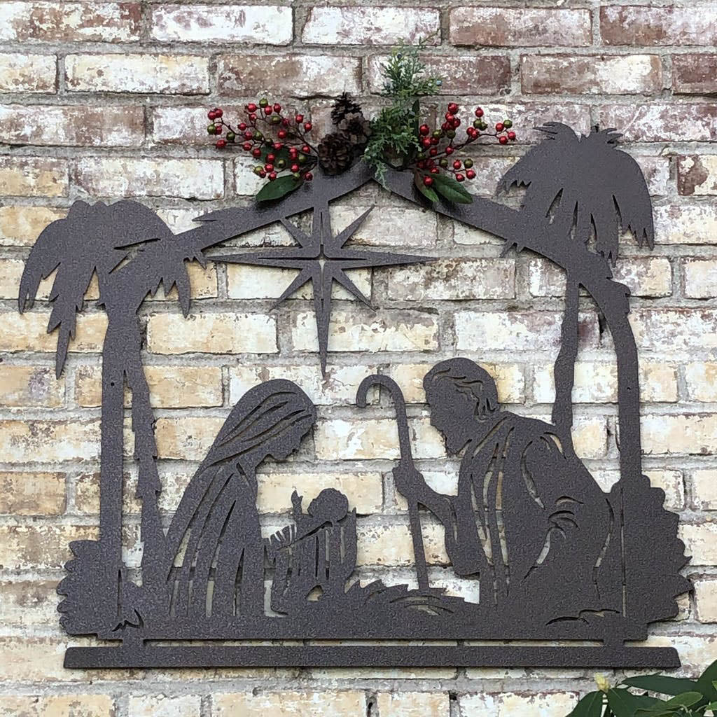 Nativity Scene Wall Dècor - Black - 15x18