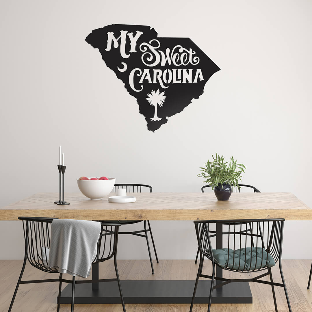 Sweet Carolina Sign - Black - 14.5x18