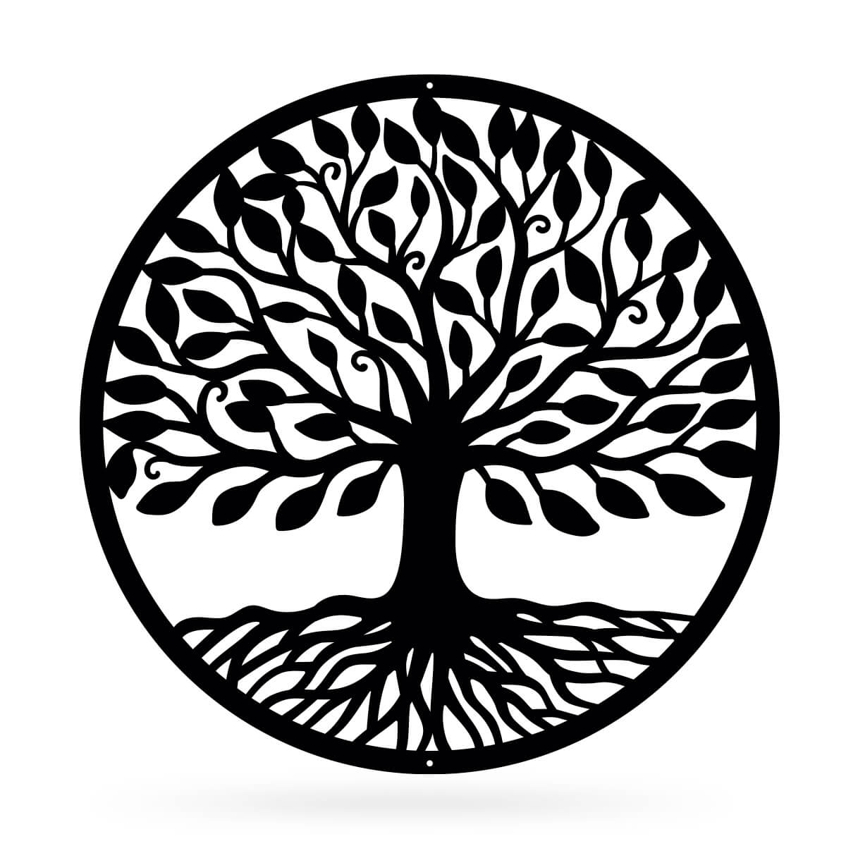 simple eye clipart black and white tree