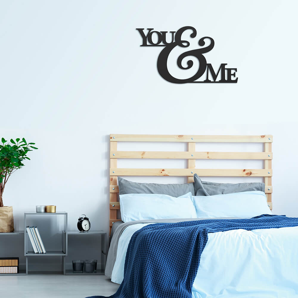 You & Me Wall Art - Black - 9x16