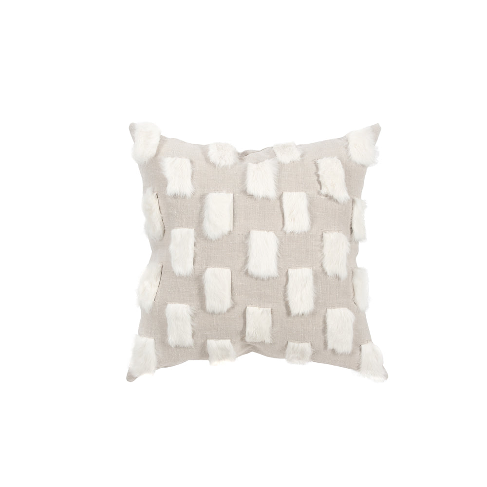 Taupe & White Throw Pillow  Fine Line Furniture in Miami