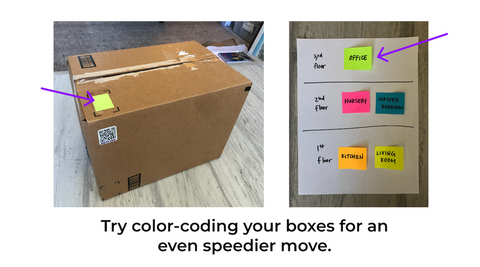 How (& Why) To Color Code Your Moving Boxes - The Homes I Have Made