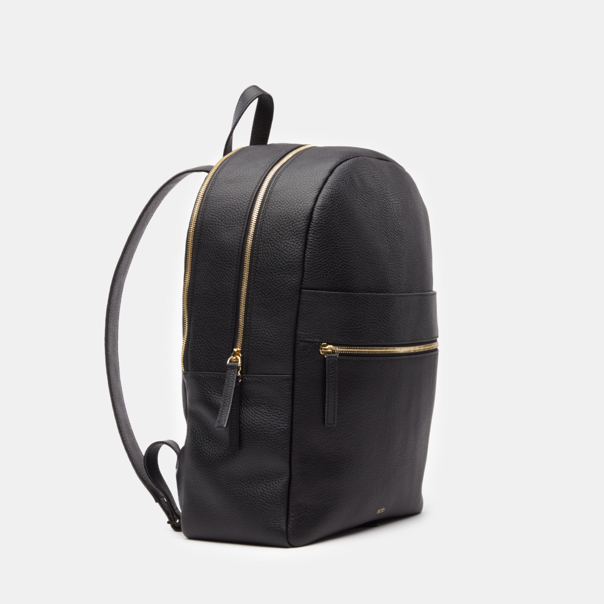 Brooklyn Italian Leather Backpack in Black – ectu