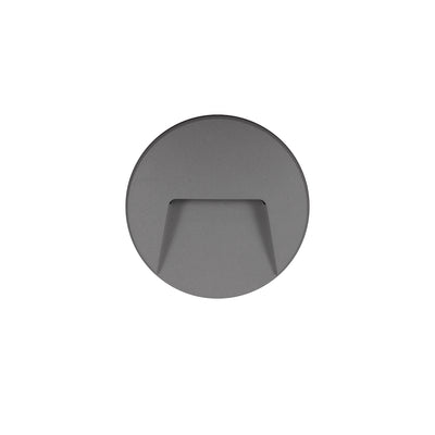 Luminario circular de cortesía KUI 3w color de luz neutro cálido acabado gris, incluye  tapas en blanco y negro para cambio de color de Auro