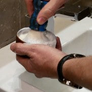 Goap shave soap lather 3