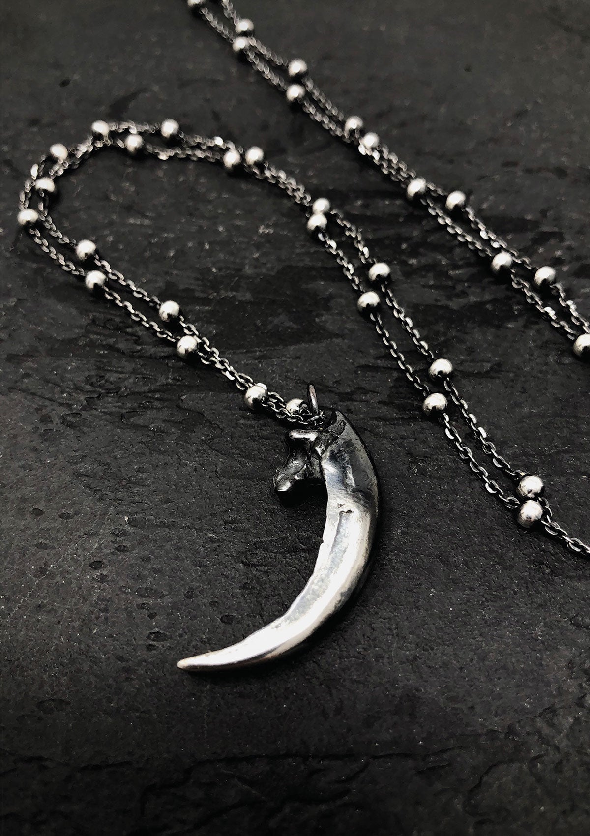 Raven necklace, raven talon pendant silver raven jewellery, raven claw, raven talon