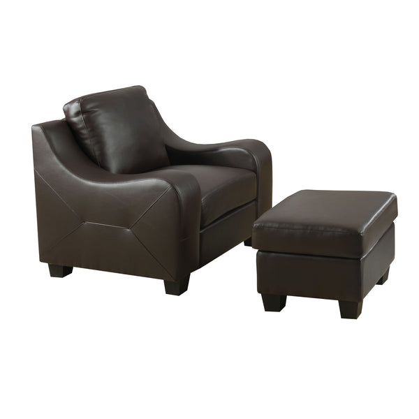 Monarch Spec Chair Izetta Chair - Chocolate Brown Bonded Leather Heras Home Furniture