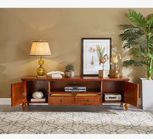Load image into Gallery viewer, Calvin Glass Display 2 Drawers , TV Console, Coffee Table, America Classic Style Living room Solid Wood